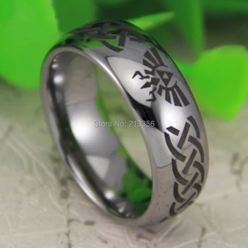Free Shipping USA UK CANADA RUSSIA Brazil Hot Selling 8MM Shiny Silver Domed LEGEND Of ZELDA Tribal Scroll Tungsten Wedding Ring
Free Shipping USA UK CANADA RUSSIA Brazil Hot Selling 8MM Shiny Silver Domed LEGEND Of ZELDA Tribal Scroll Tungsten Wedding Ring