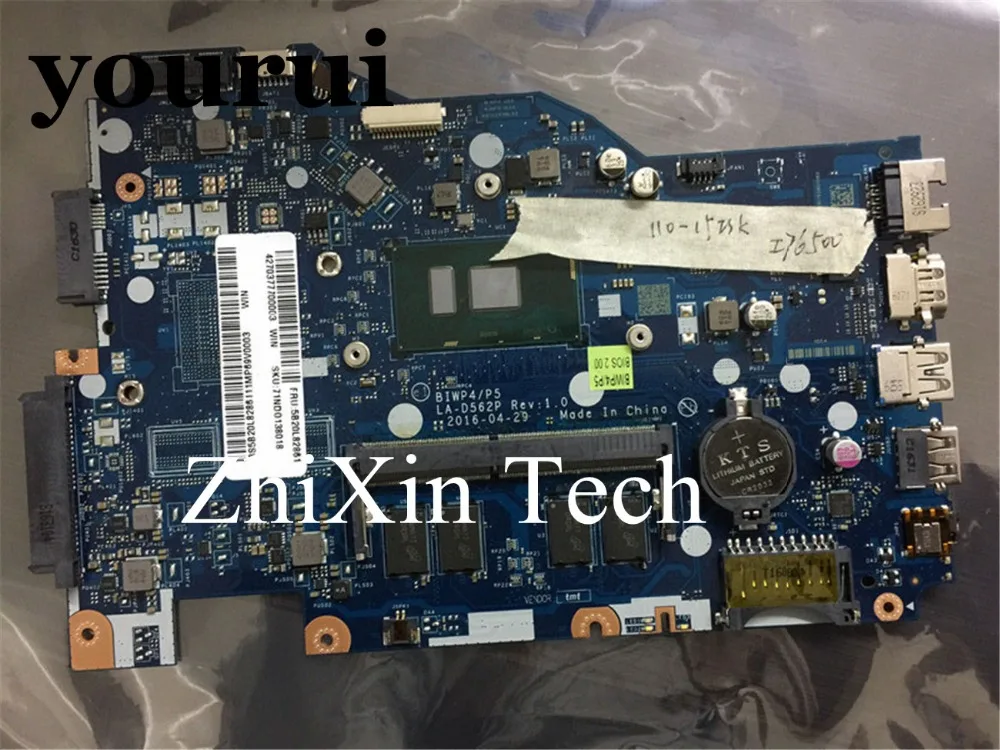 Yourui для Lenovo ideapad 110-15isk ноутбук mortherboard с i7-6500u процессор BIWP4/ P5 LA-D562P
Yourui для Lenovo ideapad 110-15isk ноутбук mortherboard с i7-6500u процессор BIWP4/ P5 LA-D562P