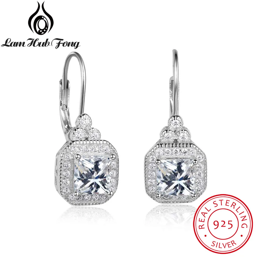 925 Sterling Silver Cubic Zirconia Hoop Earrings for Women Pave Crystal Hoop Earrings Bridal Wedding Jewelry (Lam Hub Fong)
925 Sterling Silver Cubic Zirconia Hoop Earrings for Women Pave Crystal Hoop Earrings Bridal Wedding Jewelry (Lam Hub Fong)