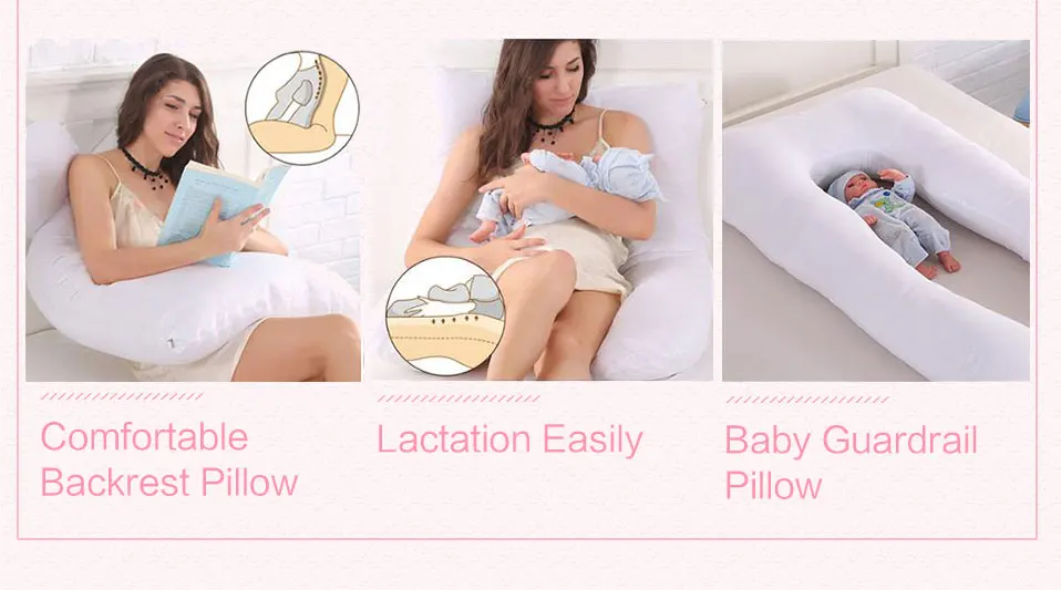 Sleeping Support Pillow For Pregnant Women Body 100% Cotton Pillowcase U Shape Maternity Pillows Pregnancy Side Sleepers Bedding (5)