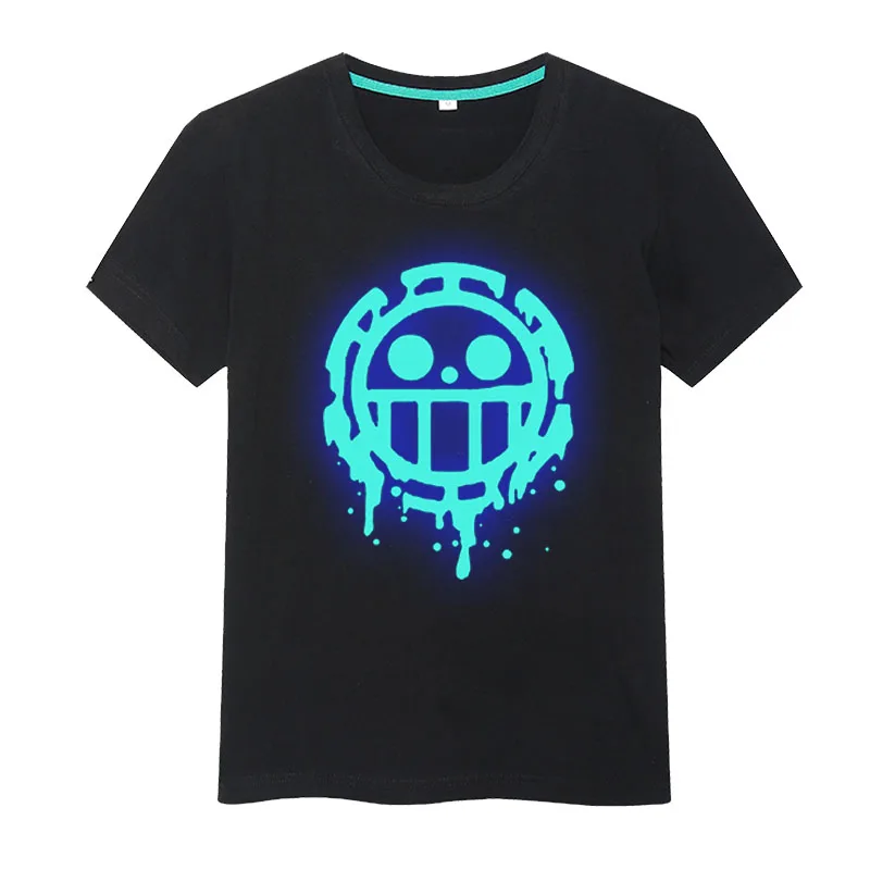 Coshome One Piece Luffy Zoro Luminous T shirt Cosplay Costumes Men Women Short Sleeves T-shirts Summer Tops Tees (5)