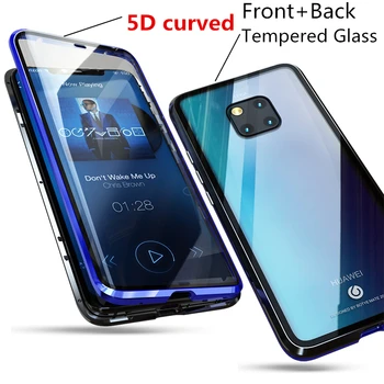 Luxury 360 Magnetic Tempered Glass Front+Back double-sided Metal cover case for huawei mate 20 / mate 20 pro mate 20X 
Luxury 360 Magnetic Tempered Glass Front+Back double-sided Metal cover case for huawei mate 20 / mate 20 pro mate 20X