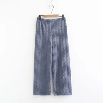 Plus size knitted loose women wide leg pants 2019 NEW spring Elastic waist ladies Fashion trousers female black Silver brown
Plus size knitted loose women wide leg pants 2019 NEW spring Elastic waist ladies Fashion trousers female black Silver brown