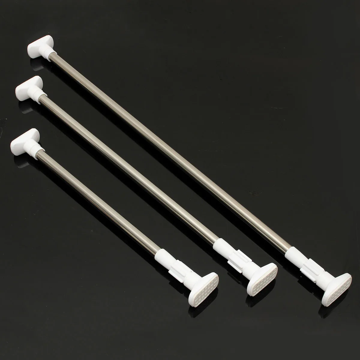 White Stainless Steel Adjustable Tension Bathroom Shower Net 3 Size Curtain Pole Rod Rail Extensible
White Stainless Steel Adjustable Tension Bathroom Shower Net 3 Size Curtain Pole Rod Rail Extensible