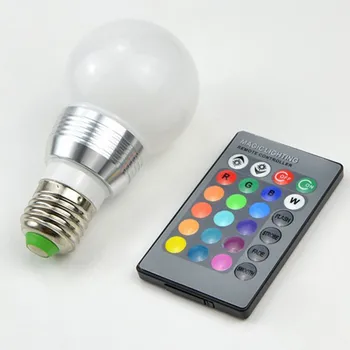 16 Colors Changing RGB LED Nigh light Holiday Decorative Atmosphere lamp E27 E14 B22 7W 85V-265V LED Ball Bulb IR Remote control
16 Colors Changing RGB LED Nigh light Holiday Decorative Atmosphere lamp E27 E14 B22 7W 85V-265V LED Ball Bulb IR Remote control
