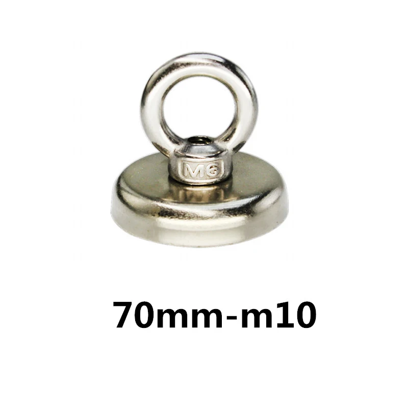 D70mm strong powerful round neodymium Magnet hook salvage Fishing magnet sea equipments Holder Pulling Mounting Pot with ring
D70mm strong powerful round neodymium Magnet hook salvage Fishing magnet sea equipments Holder Pulling Mounting Pot with ring