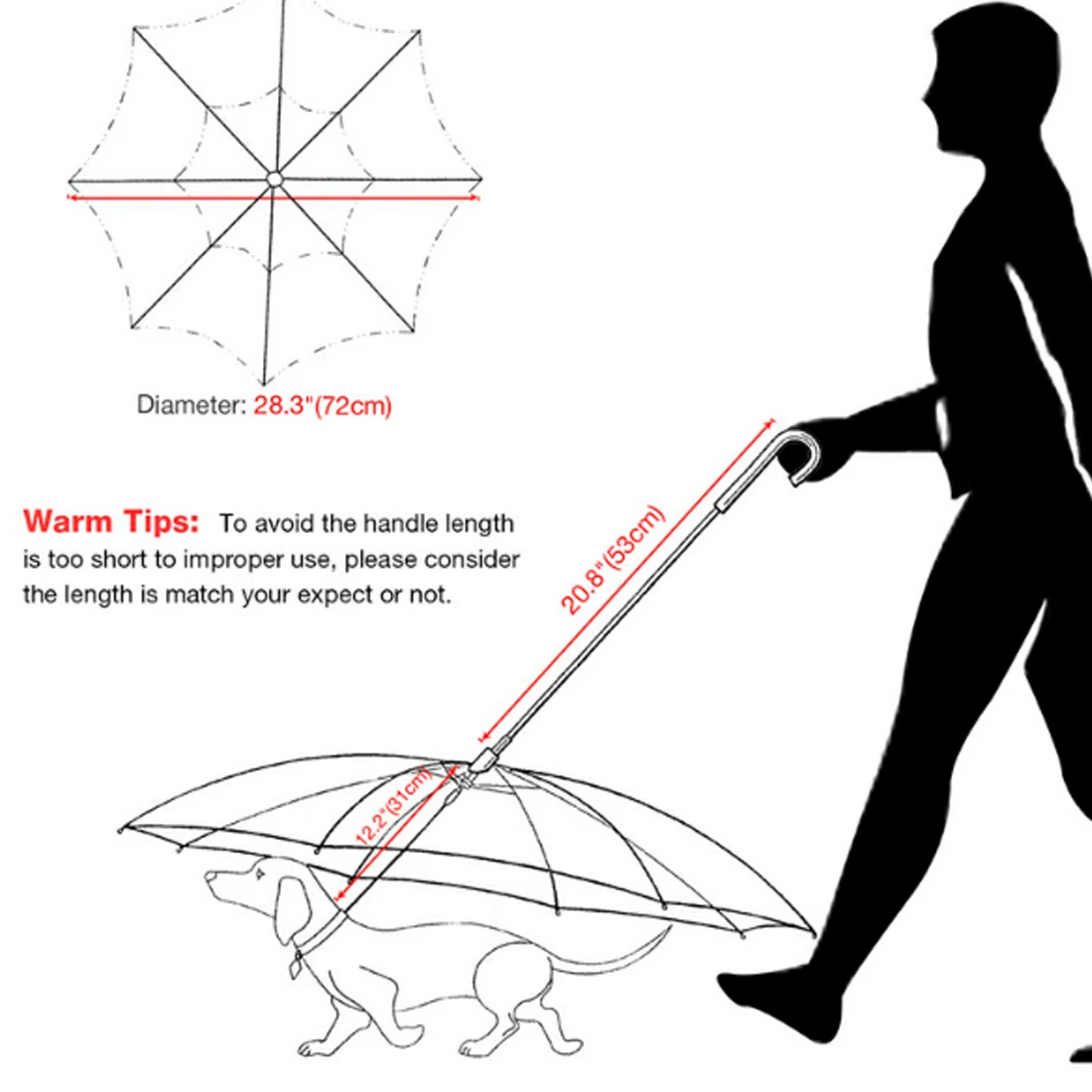 PETFORU Waterproof Pet Folding Umbrella Protective Rains with Convenient Dog Chain Leash - Transparent
PETFORU Waterproof Pet Folding Umbrella Protective Rains with Convenient Dog Chain Leash - Transparent