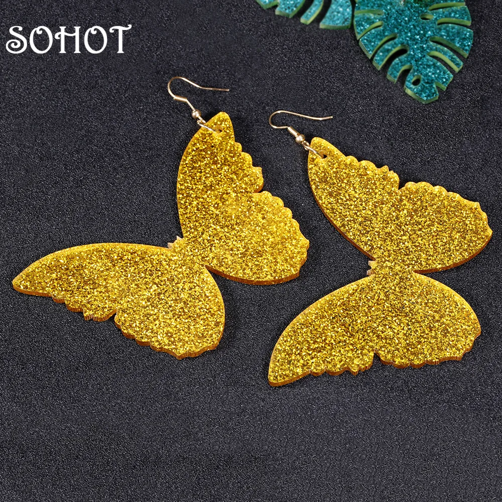 SOHOT Punk Hyperbole Style Big Shining Butterfly Drop Earrings Temperament New Sale Teen Girl Trendy Party Major Jewelry Bijoux
SOHOT Punk Hyperbole Style Big Shining Butterfly Drop Earrings Temperament New Sale Teen Girl Trendy Party Major Jewelry Bijoux