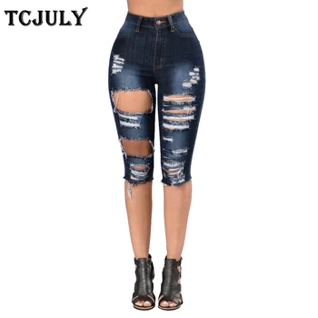TCJULY New Arrival Ripped Jeans Shorts Streetwear Slim Stretch Push Up Torn Denim Shorts Washed Knee Length Blue Jeans For Women
TCJULY New Arrival Ripped Jeans Shorts Streetwear Slim Stretch Push Up Torn Denim Shorts Washed Knee Length Blue Jeans For Women