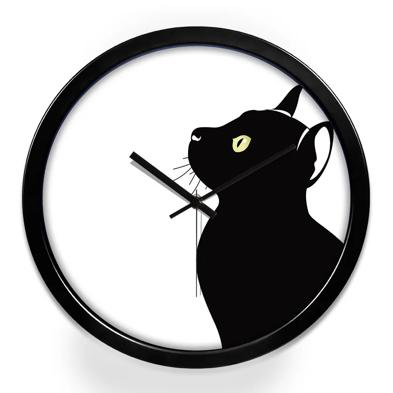 Cute keep watch black cat office art wall clock Fun unique mystery cat home wall clock
Cute keep watch black cat office art wall clock Fun unique mystery cat home wall clock