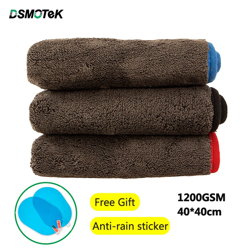 DSMOTEK New Car Cleaning Washing Towel Soft Material Thick 1200GSM Car Wash Drying Cloth 40*40cm Car Care Microfiber Wax Towel
DSMOTEK New Car Cleaning Washing Towel Soft Material Thick 1200GSM Car Wash Drying Cloth 40*40cm Car Care Microfiber Wax Towel