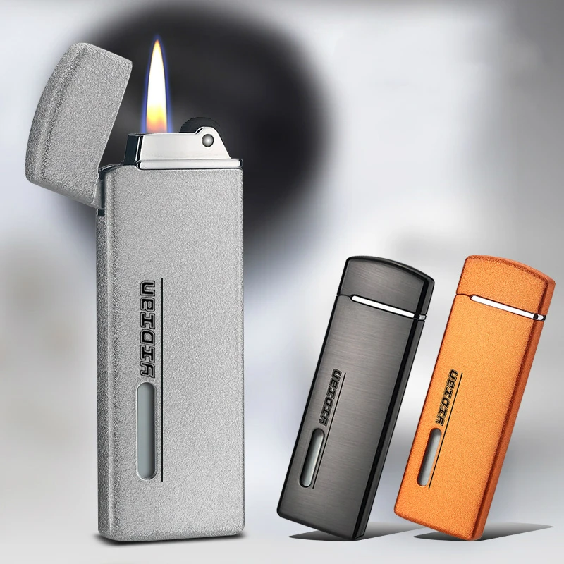 Ultra Thin Compact Jet Butane Mini Inflatable Lighter Grinding Wheel Creative Butane Torch Metal Lighter No Gas Gadgets for Men
Ultra Thin Compact Jet Butane Mini Inflatable Lighter Grinding Wheel Creative Butane Torch Metal Lighter No Gas Gadgets for Men