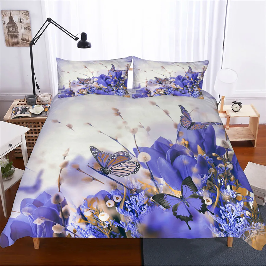 Bedding Set 3D Printed Duvet Cover Bed Set Flowers Butterfly Home Textiles for Adults Lifelike Bedclothes with Pillowcase #XH01
Bedding Set 3D Printed Duvet Cover Bed Set Flowers Butterfly Home Textiles for Adults Lifelike Bedclothes with Pillowcase #XH01
