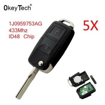 OkeyTech 5PCS/LOT 2 Buttons Flip Fold Remote Key Fob Case 434MHz ID48 Chip For VW Beetle Bora Golf Passat Polo T5 1J0 959 753 AG
OkeyTech 5PCS/LOT 2 Buttons Flip Fold Remote Key Fob Case 434MHz ID48 Chip For VW Beetle Bora Golf Passat Polo T5 1J0 959 753 AG