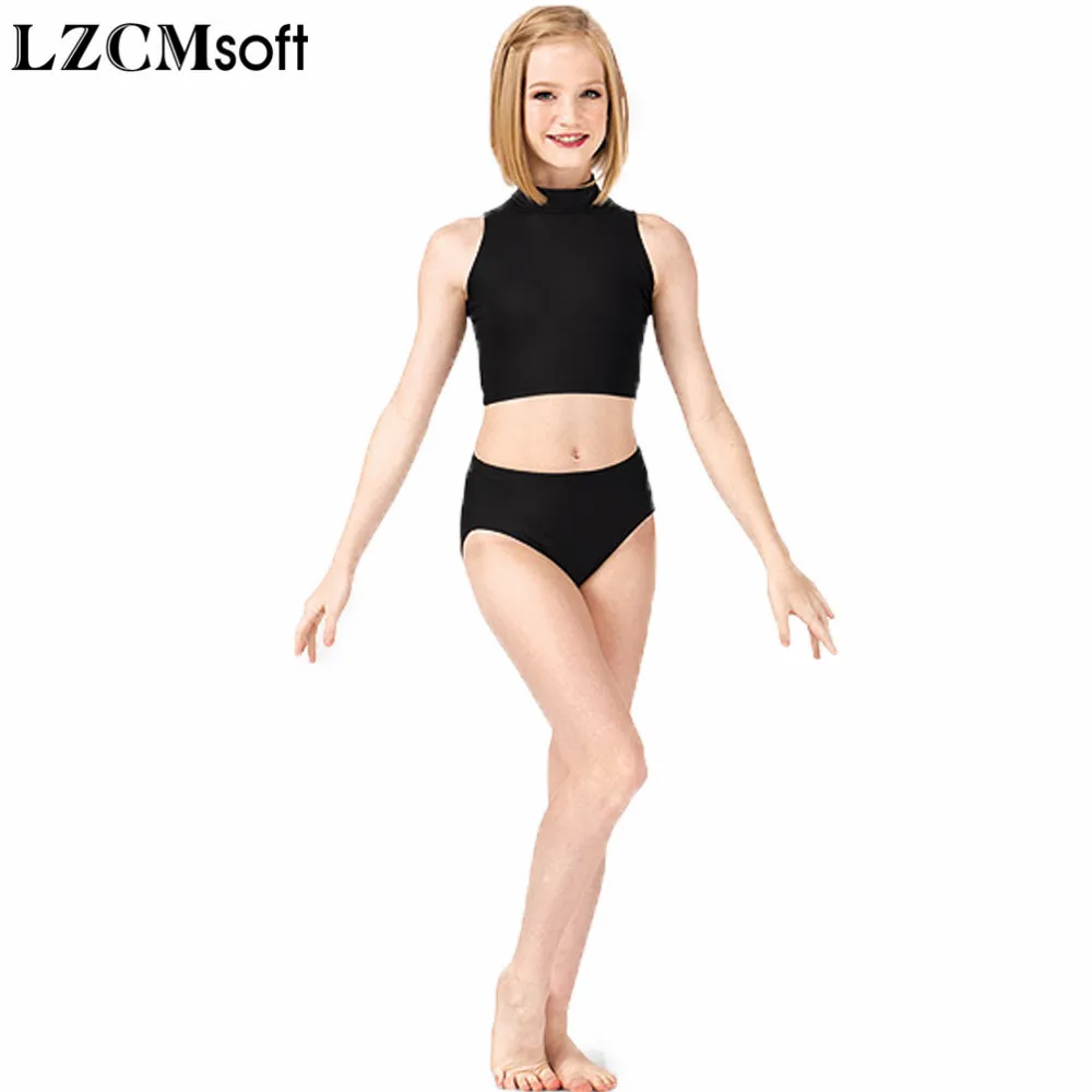 

LZCMsoft Mid Waist Child Jazz Cut Dance Briefs Girls Spandex Lycra Performance Dancer Bottoms Kids Panty Gymnastics Underwear