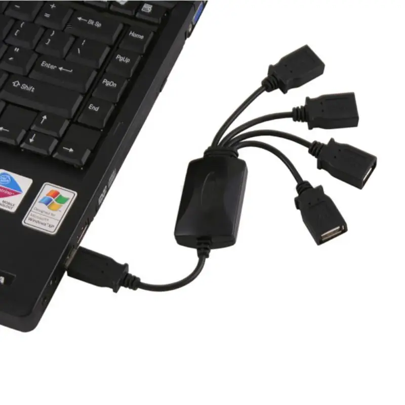 1 x 4 ports USB Hub Black 4 Port USB 2.0 480Mbps Mini Hub for Notebook Laptop PC Compatible with USB-1 and USB-2
1 x 4 ports USB Hub Black 4 Port USB 2.0 480Mbps Mini Hub for Notebook Laptop PC Compatible with USB-1 and USB-2