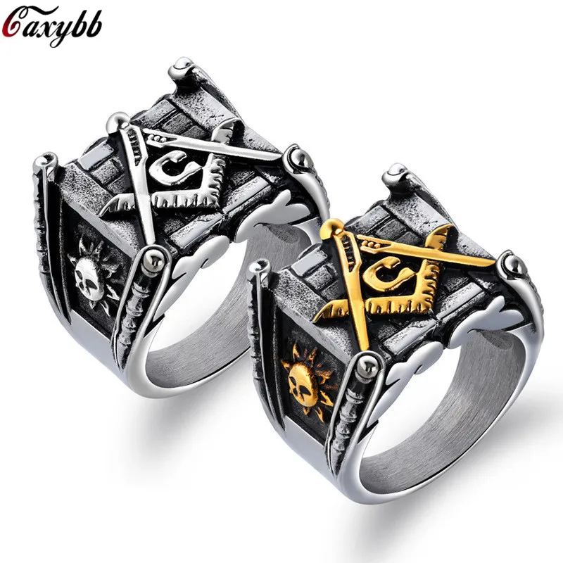 Man's Seal Ring Stainless Steel Freemason Signet Ring Masonic for Men Bague Band Silver Rings anillo masonic
Man's Seal Ring Stainless Steel Freemason Signet Ring Masonic for Men Bague Band Silver Rings anillo masonic