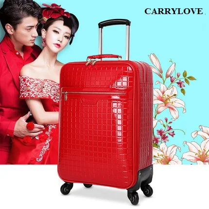 CARRYLOVE fashion Chinese red 20 inch PU Wedding vacation Rolling Luggage Spinner brand Travel Suitcase
CARRYLOVE fashion Chinese red 20 inch PU Wedding vacation Rolling Luggage Spinner brand Travel Suitcase
