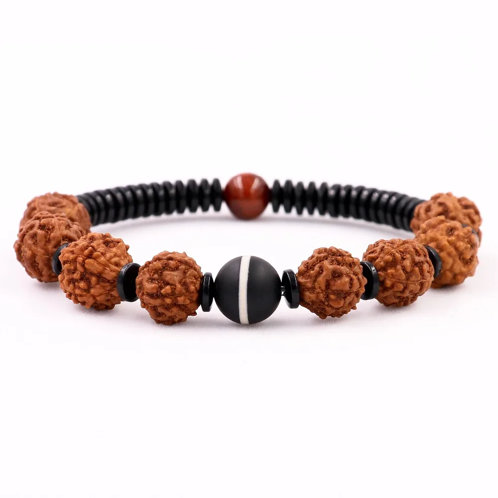 Natural 10mm Rudraksha Beads Tibetan Unisex Red Tiger's Eye Yoga Meditation Ethnic Macrame Bracelet For Women and Men
Natural 10mm Rudraksha Beads Tibetan Unisex Red Tiger's Eye Yoga Meditation Ethnic Macrame Bracelet For Women and Men