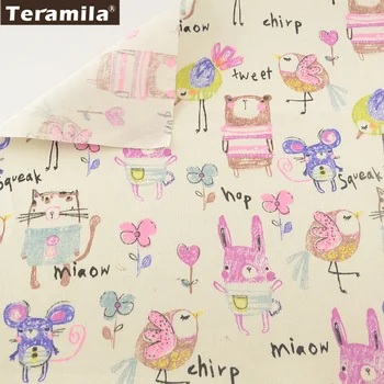 TERAMILA Linen Fabric Cartoon Animals Designs Sewing Material Tissu Tablecloth Pillow Bag Curtain Cushion Home Textile Cotton
TERAMILA Linen Fabric Cartoon Animals Designs Sewing Material Tissu Tablecloth Pillow Bag Curtain Cushion Home Textile Cotton