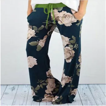 2017 New Women's Fashion Wide Leg Pants Woman Floral Print Palazzo Trousers Ladies Wide Leg Flared Loose Pants Green Trousers 
2017 New Women's Fashion Wide Leg Pants Woman Floral Print Palazzo Trousers Ladies Wide Leg Flared Loose Pants Green Trousers