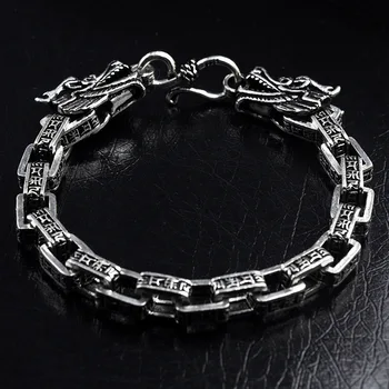 FNJ Dragon Head Bracelet 925 Silver Width 7mm Length 19.5cm to 22.5cm Chain Original S925 Silver Bracelets for Men Jewelry
FNJ Dragon Head Bracelet 925 Silver Width 7mm Length 19.5cm to 22.5cm Chain Original S925 Silver Bracelets for Men Jewelry