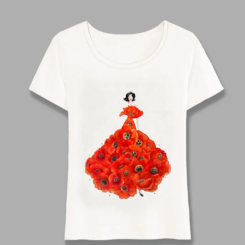 Fashion Cherry Poppy Flowers Female Art T-Shirt Hipster Women T Shirts Casual Tops Cute Maiden Tees Girl Punk Shirts Harajuku
Fashion Cherry Poppy Flowers Female Art T-Shirt Hipster Women T Shirts Casual Tops Cute Maiden Tees Girl Punk Shirts Harajuku