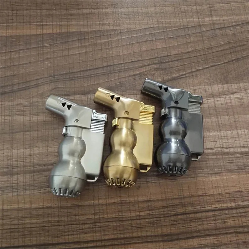 New style Cigarette Accessories All metal nozzle Butane gas windproof lighters Gourd torch cigar lighter
New style Cigarette Accessories All metal nozzle Butane gas windproof lighters Gourd torch cigar lighter