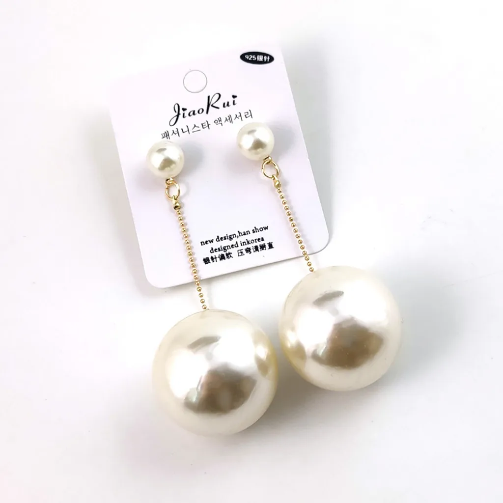 earrings for women Big pearl Long Fashion Size Artificial Pearl Chain Earrings Simple Sweet Wild Earrings pendientes mujer#sw
earrings for women Big pearl Long Fashion Size Artificial Pearl Chain Earrings Simple Sweet Wild Earrings pendientes mujer#sw