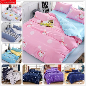 Cute Animal Rabbit Pattern Pink Blue Duvet Cover 3/4 pcs Bedding Set Adult Kids Single Twin Full Double Queen King Size Bedlinen
Cute Animal Rabbit Pattern Pink Blue Duvet Cover 3/4 pcs Bedding Set Adult Kids Single Twin Full Double Queen King Size Bedlinen