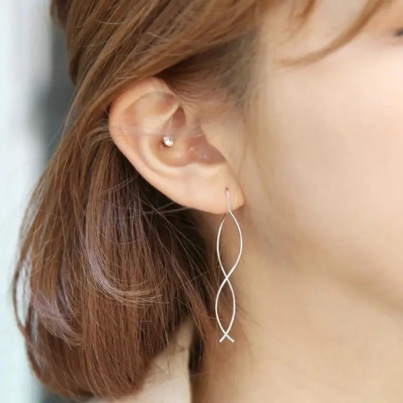 EK779 New Fashion Simple Personality Big S Shape Symmetry Long Tassel Drop Earrings For Wome Jewelry Curved Waves Brincos Gift
EK779 New Fashion Simple Personality Big S Shape Symmetry Long Tassel Drop Earrings For Wome Jewelry Curved Waves Brincos Gift