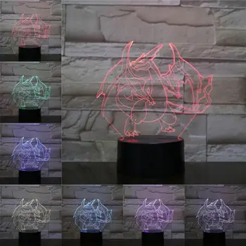 Pokemon Game Figures Cartoon 3D Lamp Charizard Fire Dragon Night Light LED Bulb Multicolor Children's Gift Kid Toy Gadgets
Pokemon Game Figures Cartoon 3D Lamp Charizard Fire Dragon Night Light LED Bulb Multicolor Children's Gift Kid Toy Gadgets