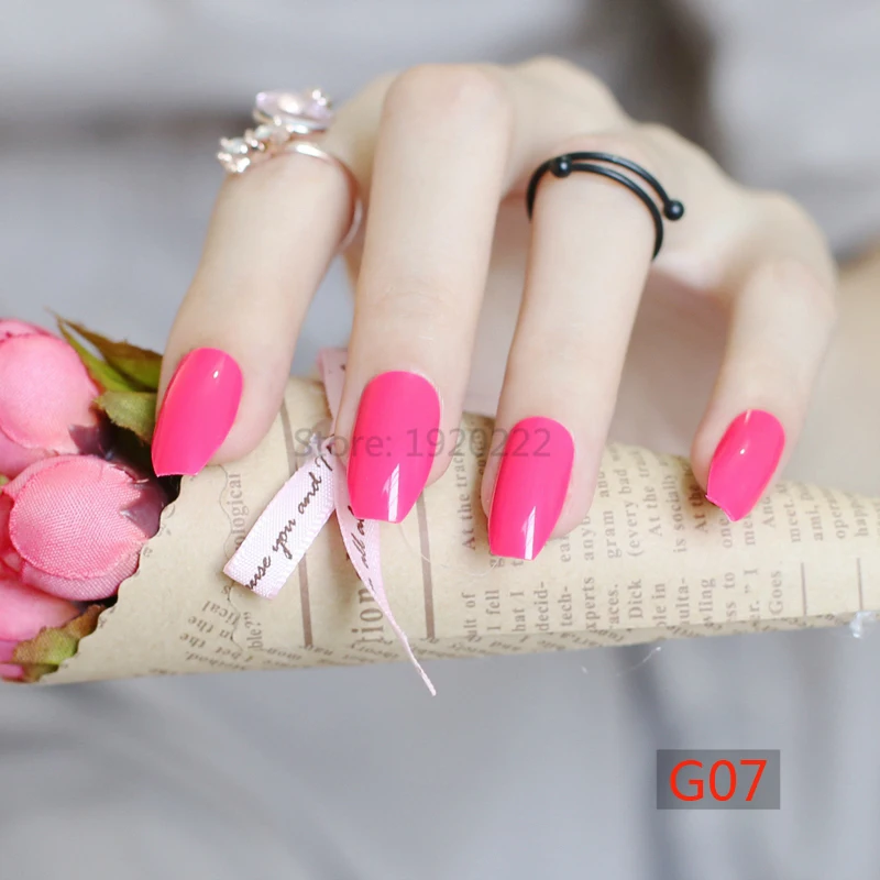 24pcs The New candy color coffin shape nails, popular sales of the king, sexy must red G07
24pcs The New candy color coffin shape nails, popular sales of the king, sexy must red G07