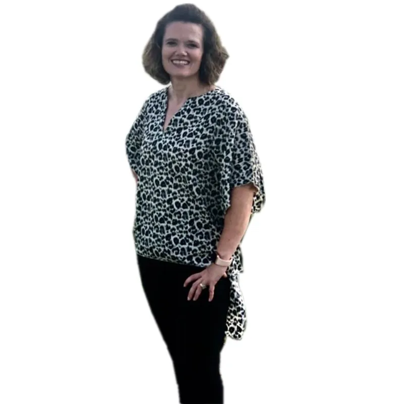 Popular Fashion Women's Ladies Summer Long Sleeve Shirt Loose Casual Tops Leopard Blouse decoration Batwing Sleeve Blouses
Popular Fashion Women's Ladies Summer Long Sleeve Shirt Loose Casual Tops Leopard Blouse decoration Batwing Sleeve Blouses