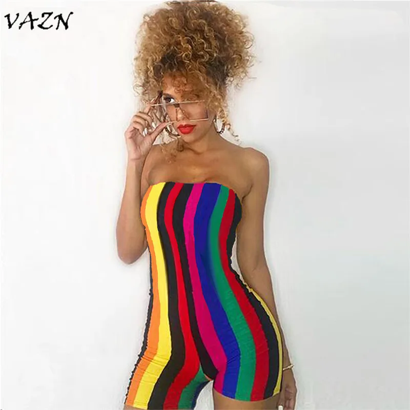 VAZN 2018 New Arrive Famous Brand Sexy Style Women Playsuit Striped Slash Neck Strapless Bodycon Romper B9099
VAZN 2018 New Arrive Famous Brand Sexy Style Women Playsuit Striped Slash Neck Strapless Bodycon Romper B9099