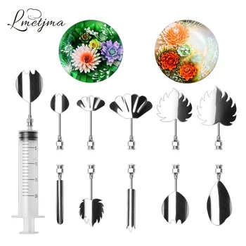 LMETJMA Jelly Flower Art Tools Set 10 Nozzles +1 Syringe 3D Jelly Flower Making Mold Pudding Pastry Nozzles Baking Tool KC0526-1
LMETJMA Jelly Flower Art Tools Set 10 Nozzles +1 Syringe 3D Jelly Flower Making Mold Pudding Pastry Nozzles Baking Tool KC0526-1