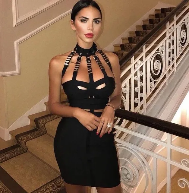 Free Shipping Summer Dress 2019 3 Colors Sexy Mental Halter Black Bandage Dress Designer Punk Mini Party Dress
Free Shipping Summer Dress 2019 3 Colors Sexy Mental Halter Black Bandage Dress Designer Punk Mini Party Dress