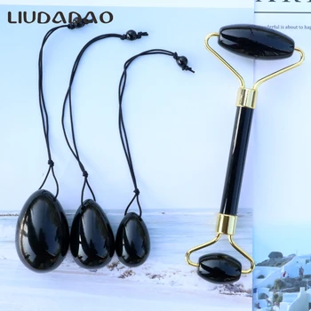 Natural Stone Massager Set Black Obsidian Yoni Eggs Small Large Jade Eggs Massager with Beads Face Smooth Skin Care Rollers
Natural Stone Massager Set Black Obsidian Yoni Eggs Small Large Jade Eggs Massager with Beads Face Smooth Skin Care Rollers