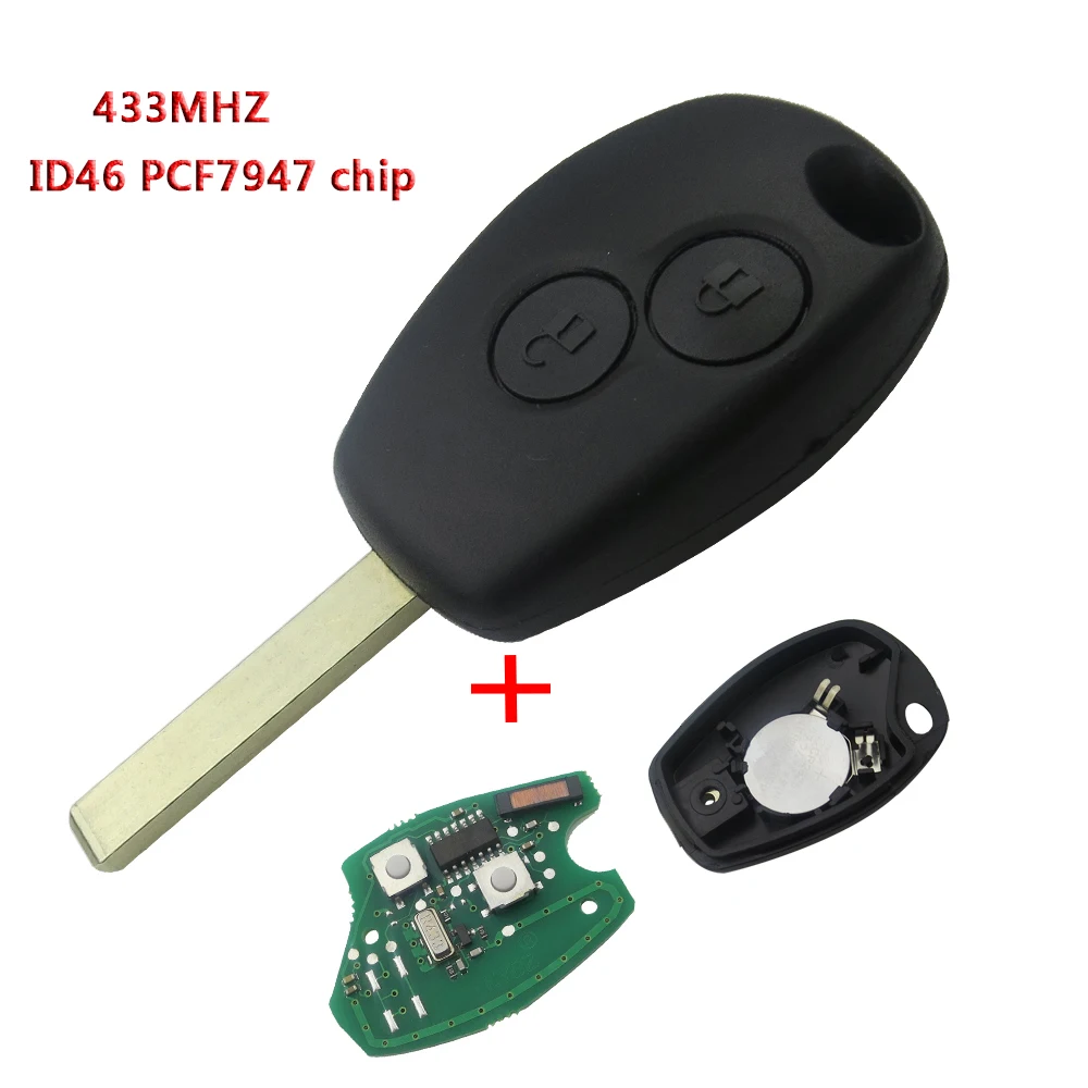 Новый дистанционный ключ для автомобиля с 433 МГц PCF7947 ID46 чип Renault Duster модус Clio 3 Twingo