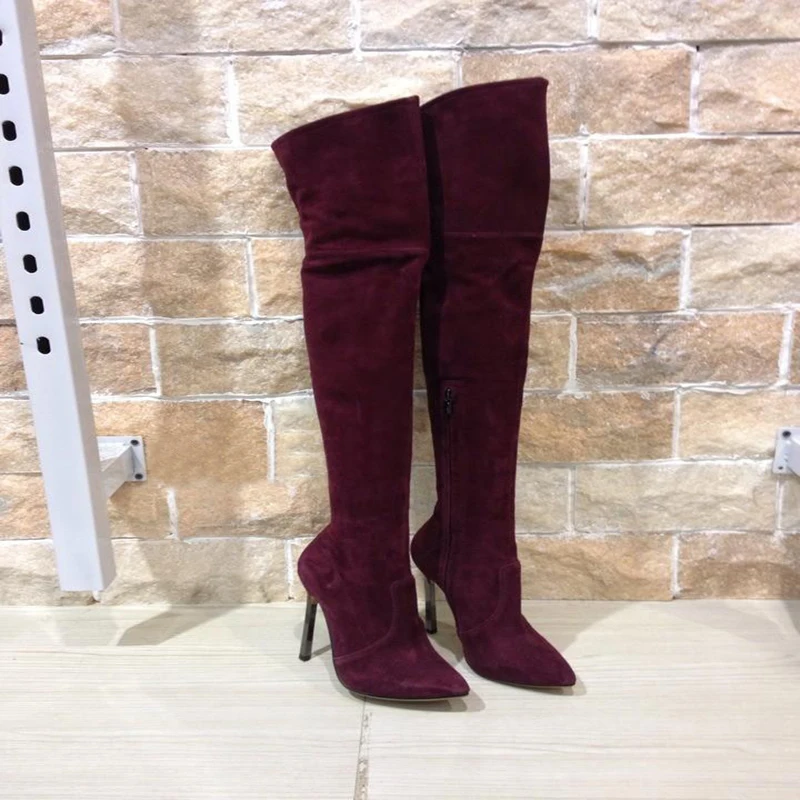 New Fashion Winter Women Over The Knee Boots Leather Zipper High Heels Botas Sexy Pointed Toe Thigh High Boots shoes
New Fashion Winter Women Over The Knee Boots Leather Zipper High Heels Botas Sexy Pointed Toe Thigh High Boots shoes