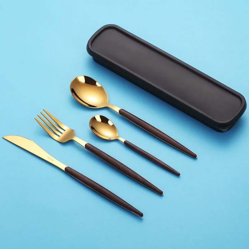 Wood Stainless Steel Flatware Set of 4, Mirror Polished with Wood Handle Including Fork Spoon Knife,Nordic Style
Wood Stainless Steel Flatware Set of 4, Mirror Polished with Wood Handle Including Fork Spoon Knife,Nordic Style