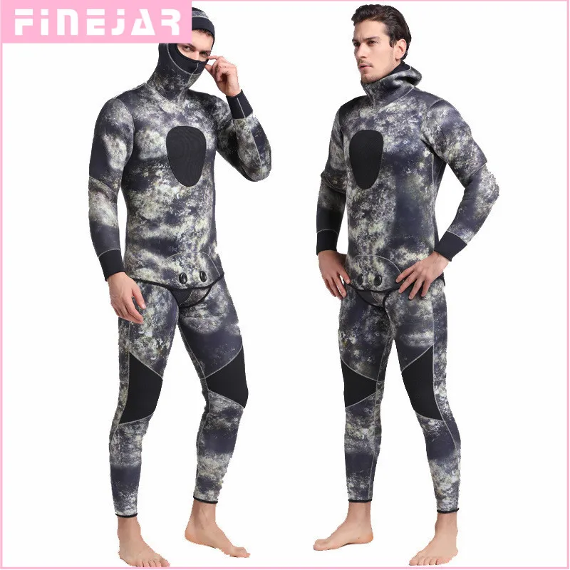 5mm Neoprene Two Pcs Full Suit Men Plus Size Diving Wetsuit Keep Warm Blind Stitching Jumpsuit Surfing Suit Camouflage Green h2
5mm Neoprene Two Pcs Full Suit Men Plus Size Diving Wetsuit Keep Warm Blind Stitching Jumpsuit Surfing Suit Camouflage Green h2