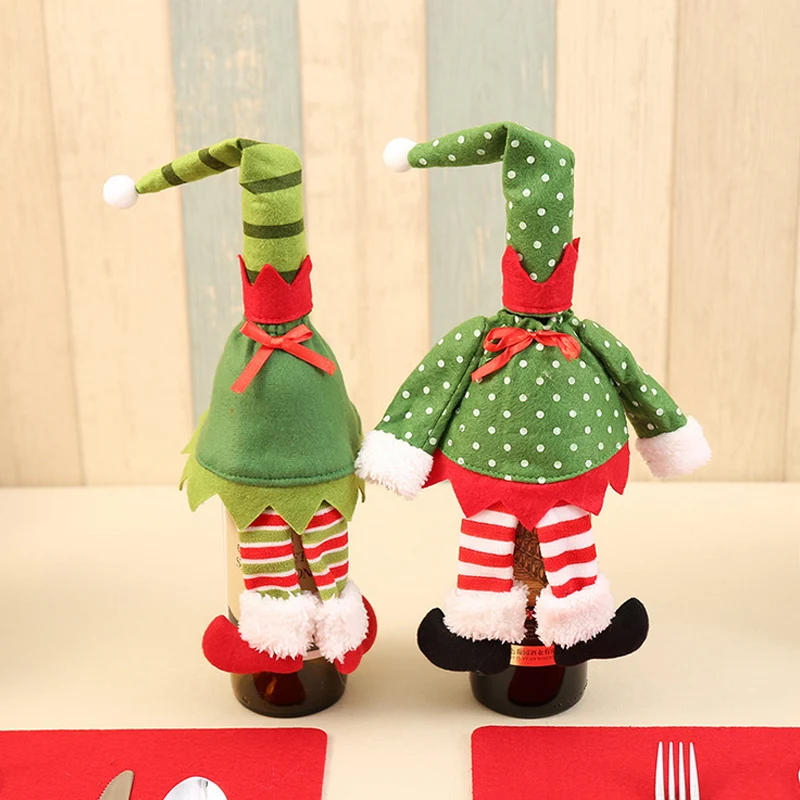 1 set cartoon elf red wine bottle champagne cap cover christmas table dinner decortation party supplies Xmas ornament
1 set cartoon elf red wine bottle champagne cap cover christmas table dinner decortation party supplies Xmas ornament