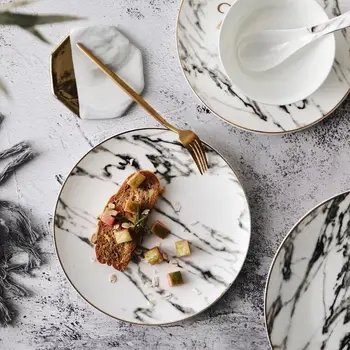 Ceramic Gold Inlay Plates Steak Food Dish Nordic Style Retro Tableware dinner plates ins High End Dinnerware Set
Ceramic Gold Inlay Plates Steak Food Dish Nordic Style Retro Tableware dinner plates ins High End Dinnerware Set