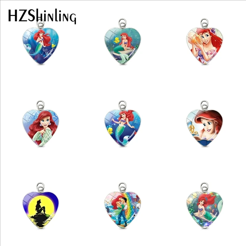2019 New Fashion Little Mermaid Ariel Princess Glass Cabochon Heart Charms Jewelry Stainless Steel Plated Pendant Gifts
2019 New Fashion Little Mermaid Ariel Princess Glass Cabochon Heart Charms Jewelry Stainless Steel Plated Pendant Gifts
