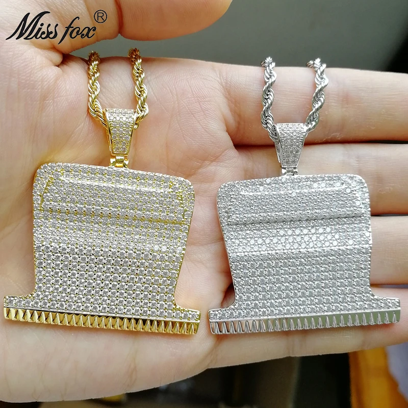 Missfox Fashion AAA Full Lab Diamond Blade Pendant Necklace Gold Iced Out Chain Hip Hop Jewelry Statement Necklaces Men Gifts
Missfox Fashion AAA Full Lab Diamond Blade Pendant Necklace Gold Iced Out Chain Hip Hop Jewelry Statement Necklaces Men Gifts