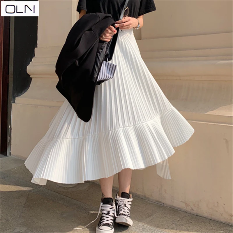 Skirt Korean summer new arrival pop ONL skirt irregular pleated high waist a word cake chiffon skirt for women famel
Skirt Korean summer new arrival pop ONL skirt irregular pleated high waist a word cake chiffon skirt for women famel