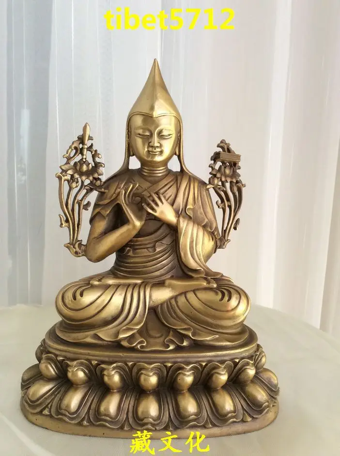 8" Tibetan Buddhist bronze LA MA BUDDHA, Tsongkhapa buddha statue 21 cm tall wedding copper Decoration real Brass
8" Tibetan Buddhist bronze LA MA BUDDHA, Tsongkhapa buddha statue 21 cm tall wedding copper Decoration real Brass