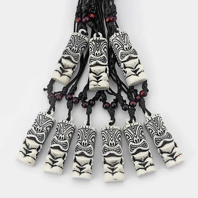 12pcs White Mens Tribal Yak Bone Carved Tiki Man Totem Necklace&Pendants 51x18mm
12pcs White Mens Tribal Yak Bone Carved Tiki Man Totem Necklace&Pendants 51x18mm
