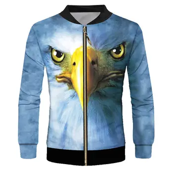 Hipster Varsity Zip-Up Baseball Jackets Men Women Funny Eagle Animal 3D Print Hip Hop Rap Windbreaker Jackets Coats Custom S-6XL
Hipster Varsity Zip-Up Baseball Jackets Men Women Funny Eagle Animal 3D Print Hip Hop Rap Windbreaker Jackets Coats Custom S-6XL